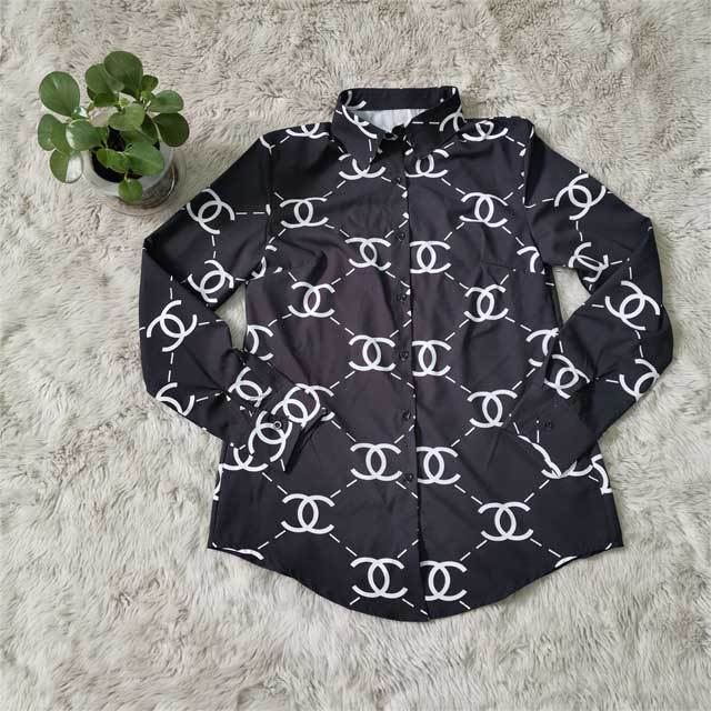 Printed Long Sleeve Casual Shirt Top