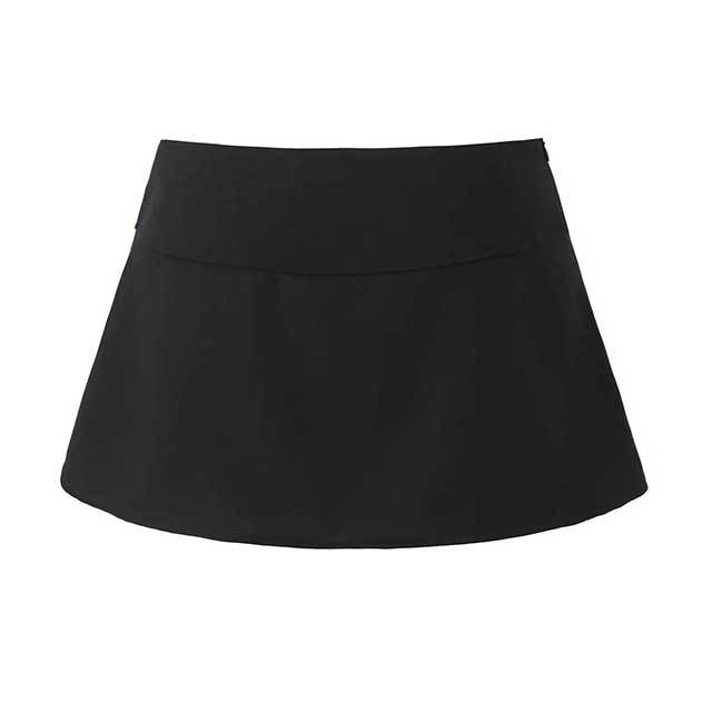 Bow Pleated Mini Skirt