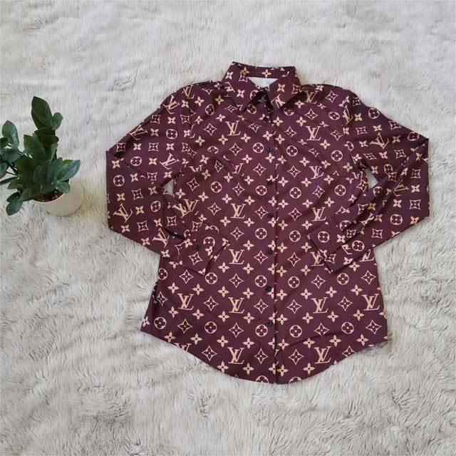 Printed Long Sleeve Casual Shirt Top
