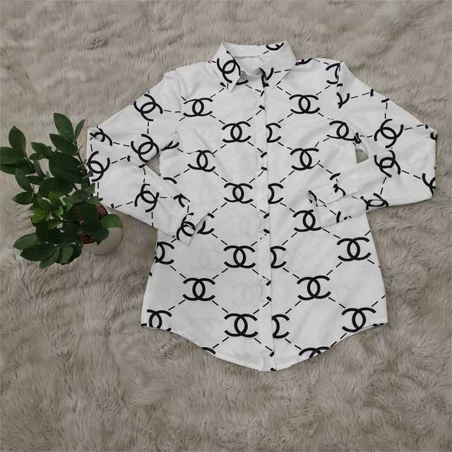 Printed Long Sleeve Casual Shirt Top