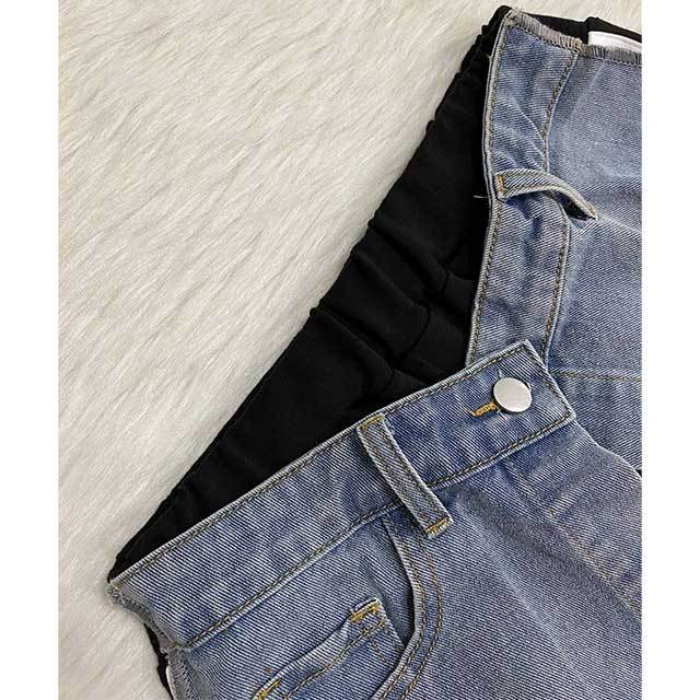 Trendy Denim Patchwork Cargo Jogger Pants