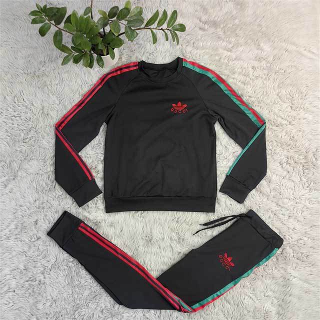 Fashion Embroidery Striped Fall Jogging Suit