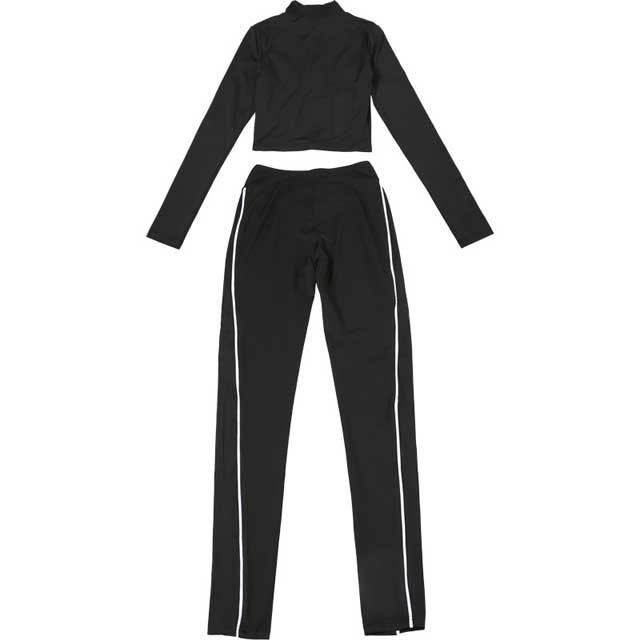 Zipper Top Skinny Jogging Suit