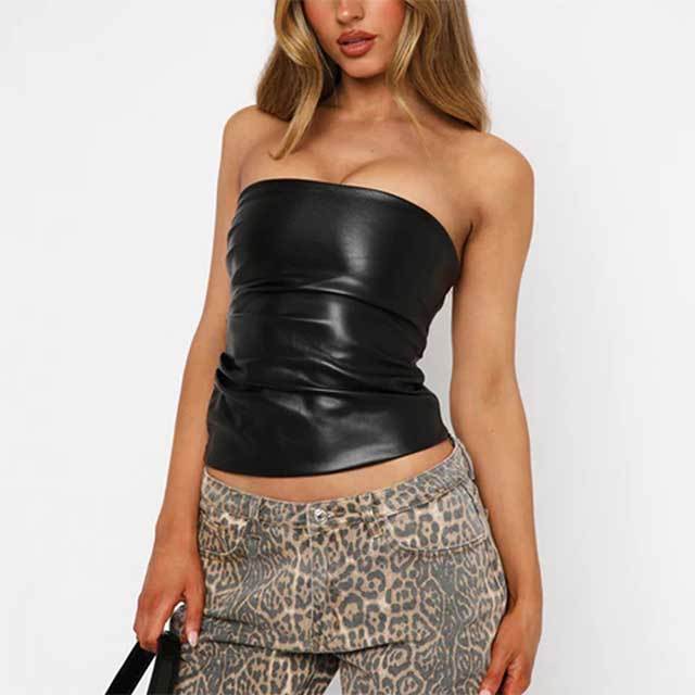 Leather Tube Top