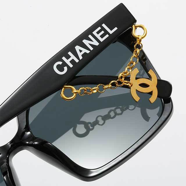 Chains Decoration Square Frame Sunglasses
