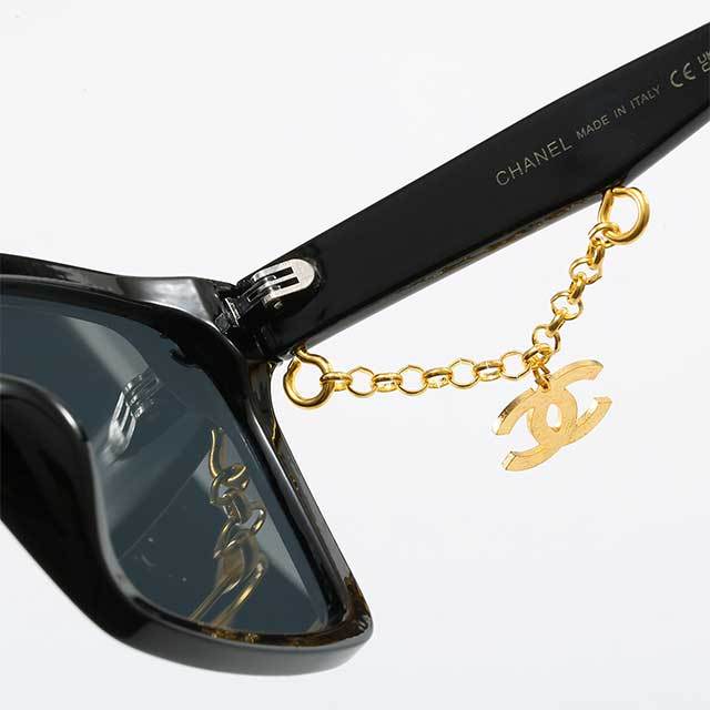 Chains Decoration Square Frame Sunglasses