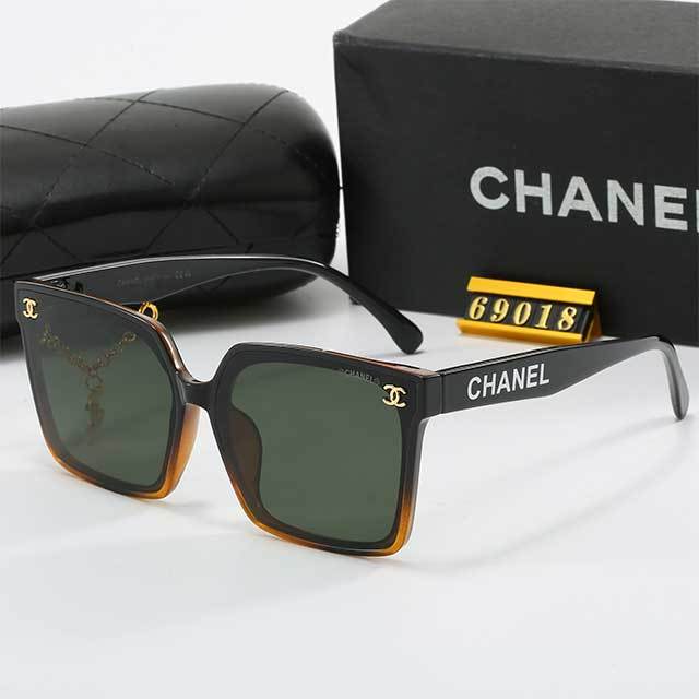 Chains Decoration Square Frame Sunglasses