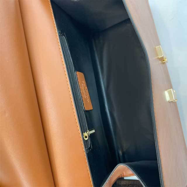 Metal Logo Leather Fashion Crossbody Bag