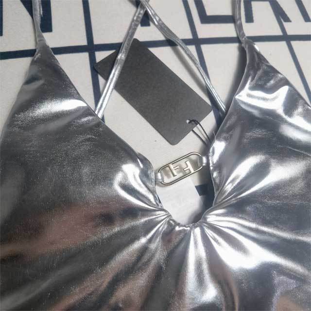 Metallic Backless Sexy One Piece