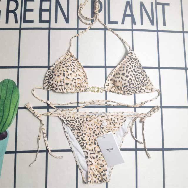 Leopard Print Strappy Bikini Set