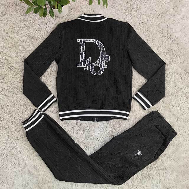 Embroidery Embossing Long Sleeve Fall Tracksuit Set