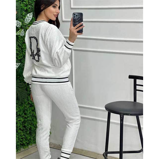 Embroidery Embossing Long Sleeve Fall Tracksuit Set