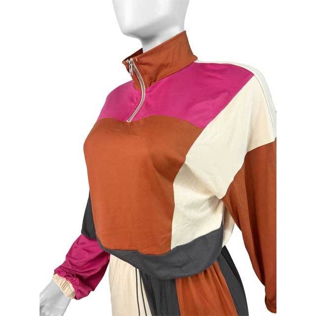 Color Block Casual Fall Jogging Suit