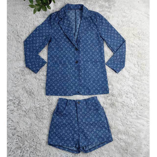 Denim Casual Suit Set