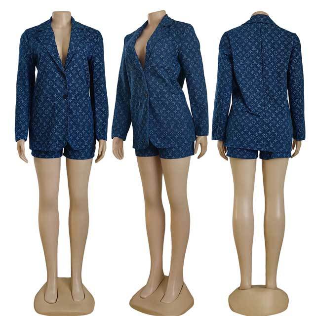 Denim Casual Suit Set