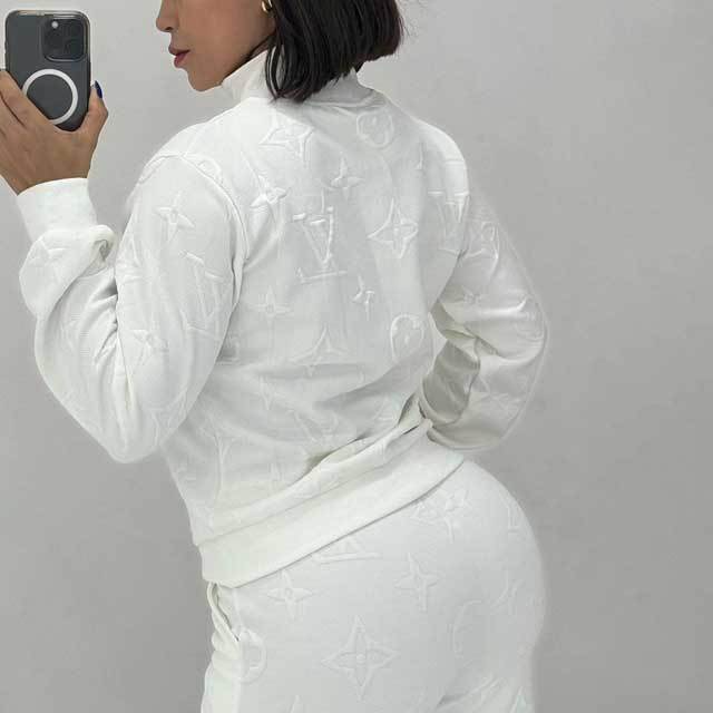 Embossing Fashion Fall Jogging Pant Set