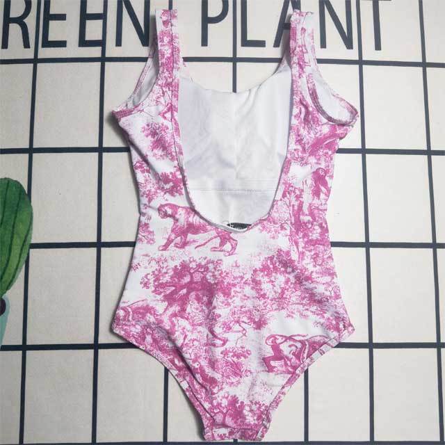 Printed Backless Sexy One Piece Swimsuit
