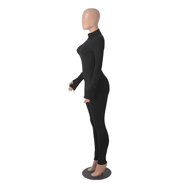 Casual Zipper Sports Jumpsuit