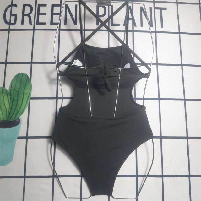 Fashion Logo Strappy One Piece Swimsuit