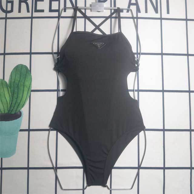 Fashion Logo Strappy One Piece Swimsuit