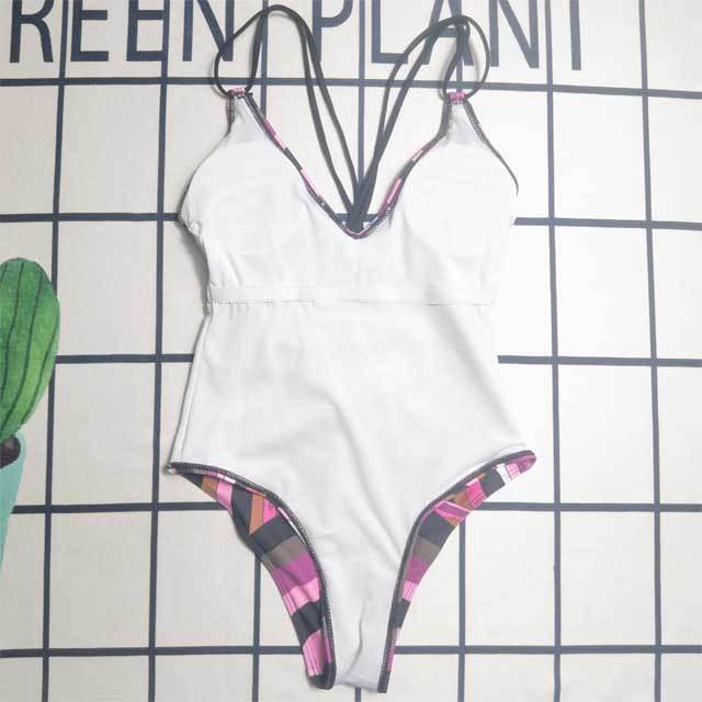 Printed Backless Sexy One Piece Swimsuit