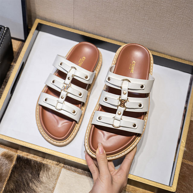 Rivet Platform Slippers