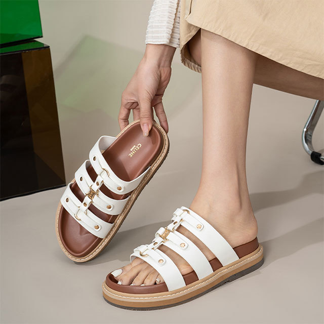 Rivet Platform Slippers