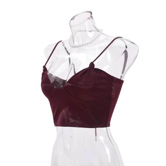 Leather Lace-Up Bustier Top