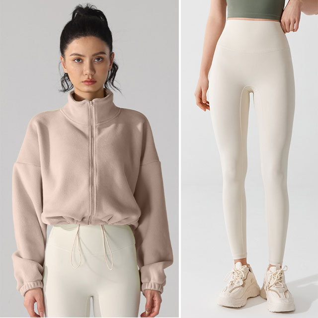 Polar Fleece Jacket Jogger 2 Pieces Pant Set