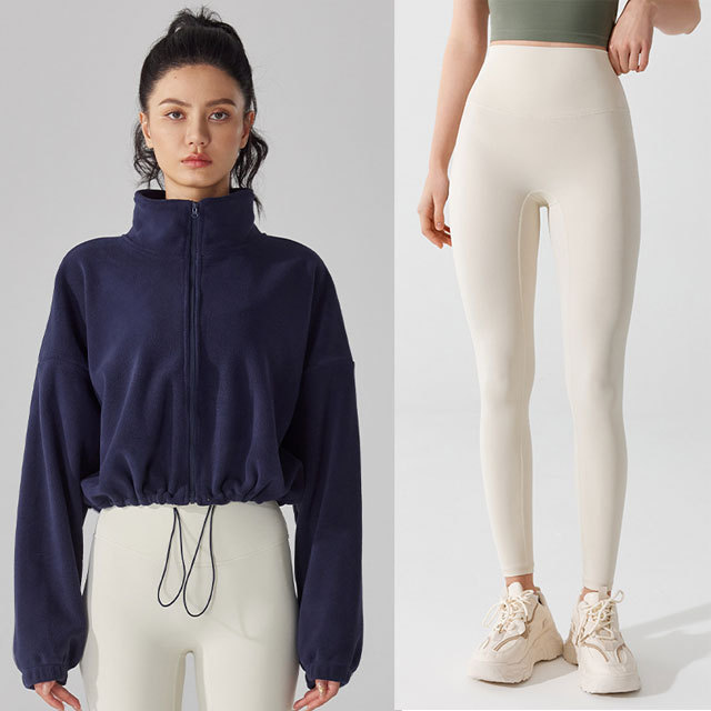 Polar Fleece Jacket Jogger 2 Pieces Pant Set