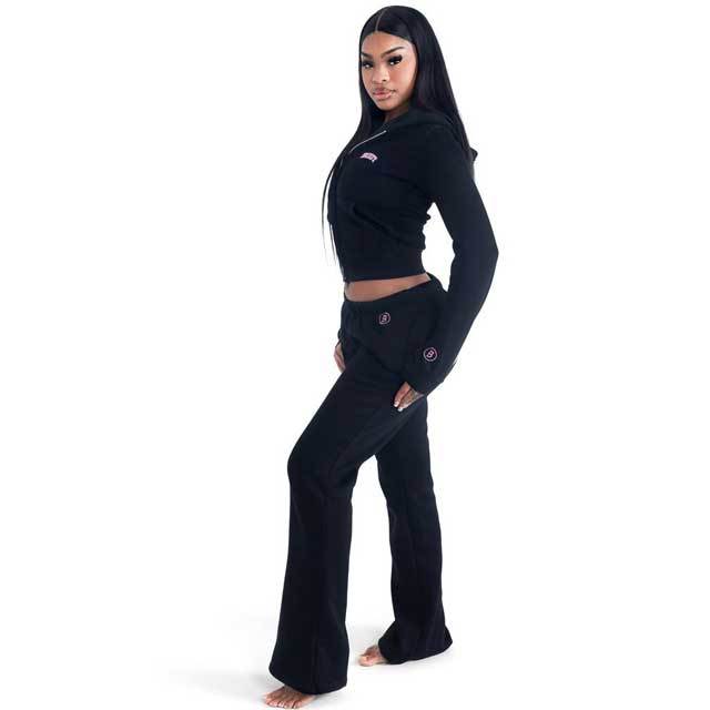 Embroidery Hooded Fall Sweatsuit Set