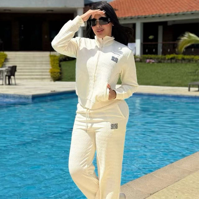 Embroidery Embossing Fashion Fall Jogging Suit