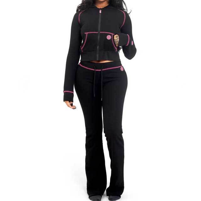 Hooded Long Sleeve Fall Jogging Suit