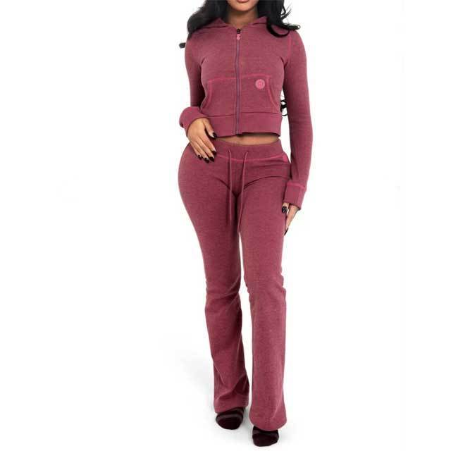 Hooded Long Sleeve Fall Jogging Suit