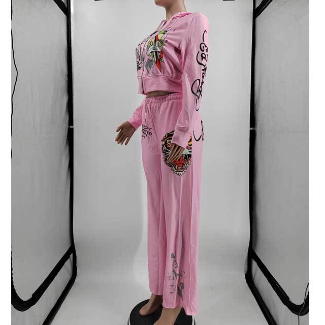 Printed Fashion Fall Tracksuit Set