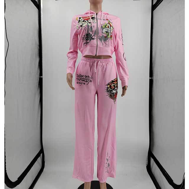 Printed Fashion Fall Tracksuit Set