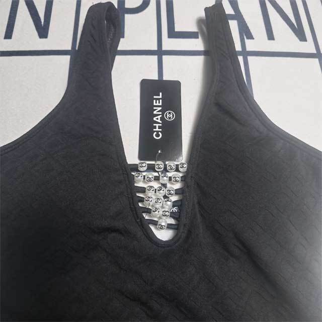Pearl Hollow Out One Piece Swimsuit
