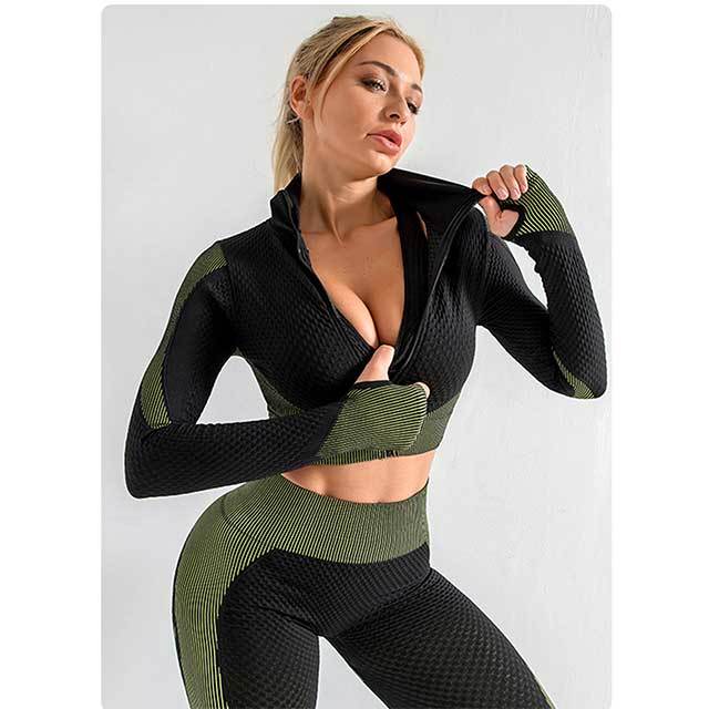 Activewear Seamless 3 Piece Pant Sets