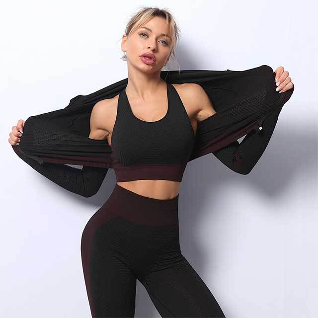 Activewear Seamless 3 Piece Pant Sets