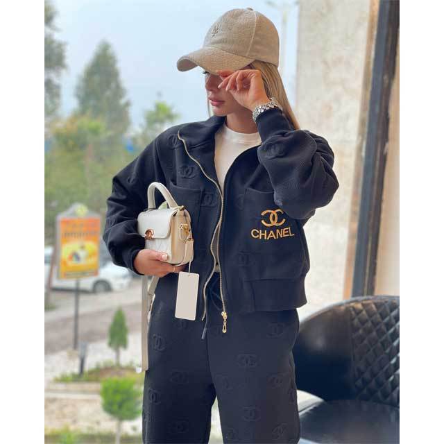 Fashion Embroidery Embossing Casual Tracksuit Set
