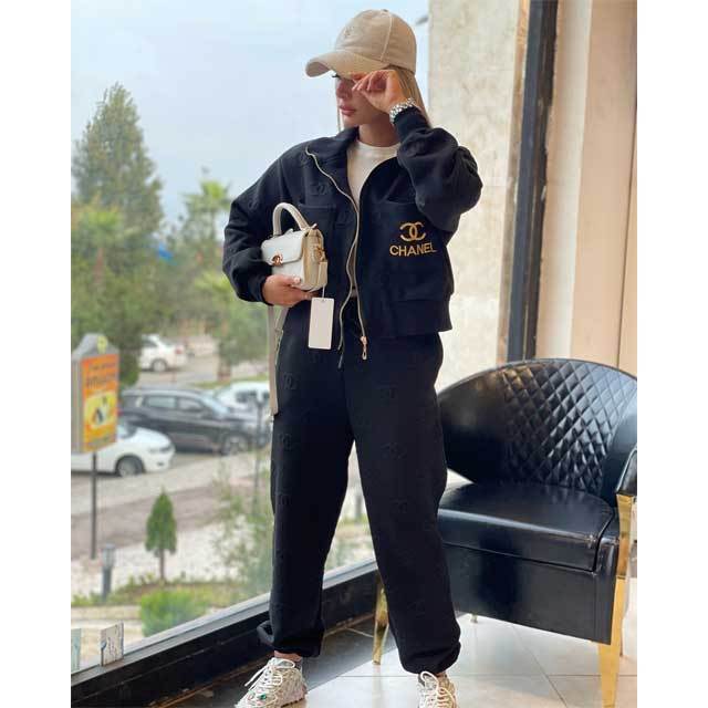 Fashion Embroidery Embossing Casual Tracksuit Set