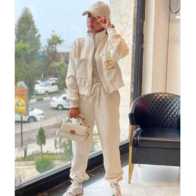 Fashion Embroidery Embossing Casual Tracksuit Set