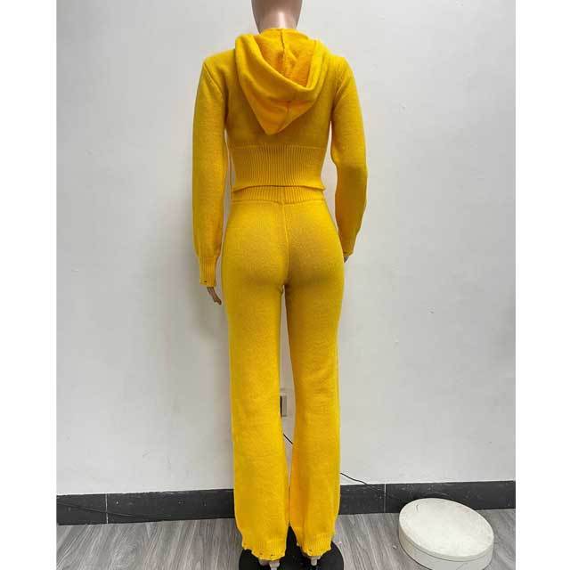 Knit Sweater Casual Tracksuit Set