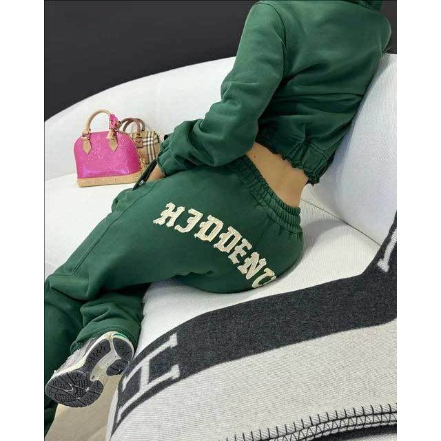 Streetwear Fashion Zipper Up Sweatshirt Suit Set