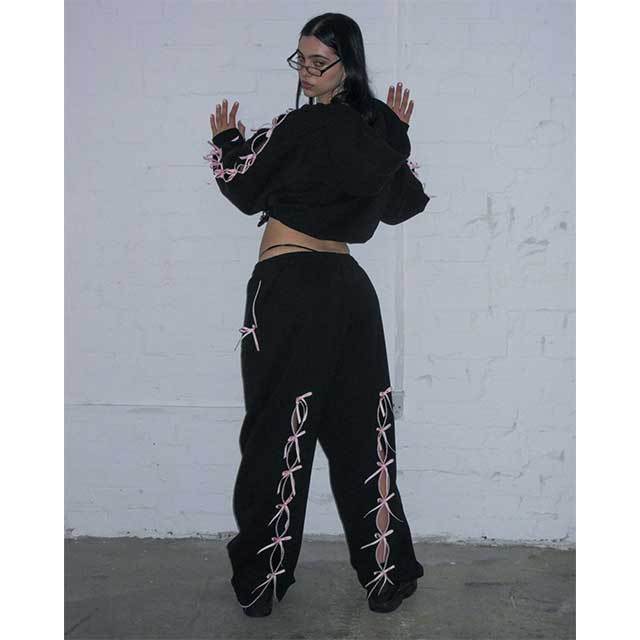 Casual Hollow Out Hoodies Pant Set