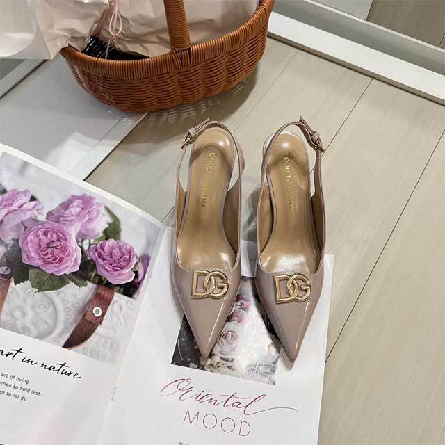 Leather Pointed Toe Hollow Out High Heels