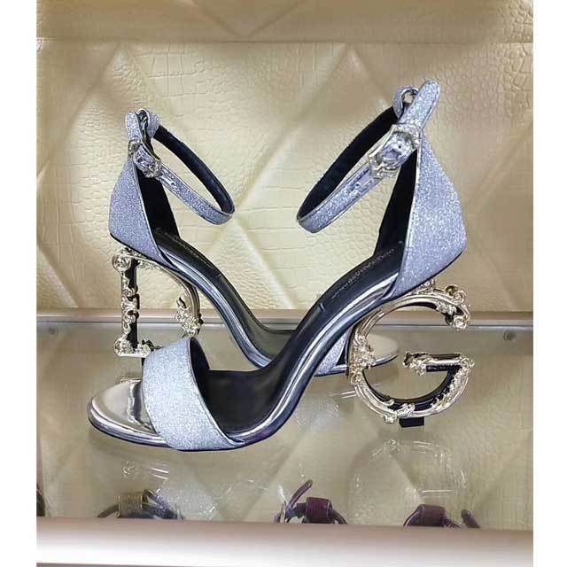 Special Shaped Heels Open Toe Sequin Sandals