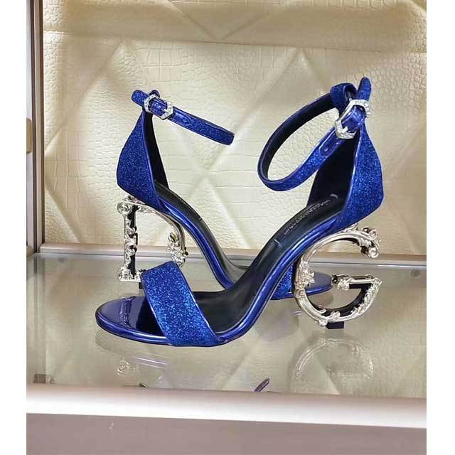 Special Shaped Heels Open Toe Sequin Sandals
