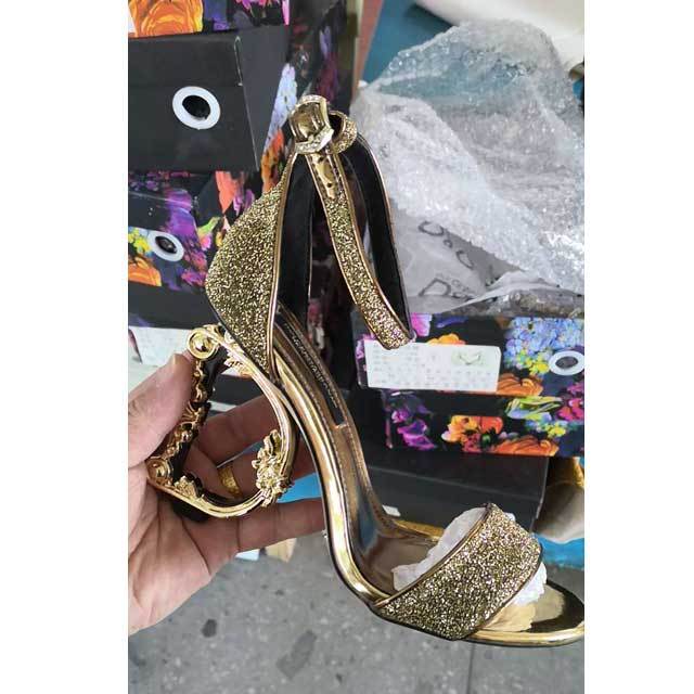 Special Shaped Heels Open Toe Sequin Sandals