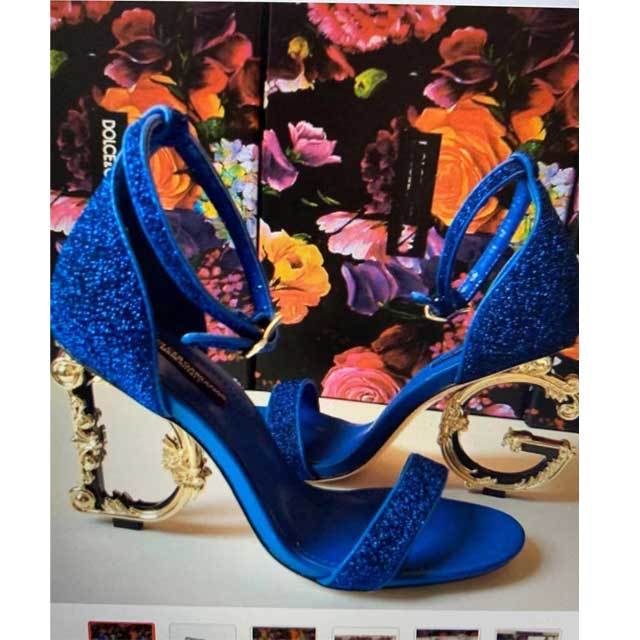 Special Shaped Heels Open Toe Sequin Sandals